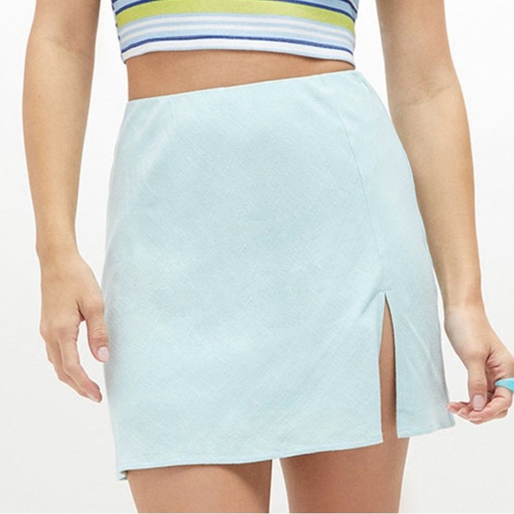 LA Hearts NWT Linen Slit Mini
Skirt | PacSun Mint Green in size XS - Picture 1 of 8
